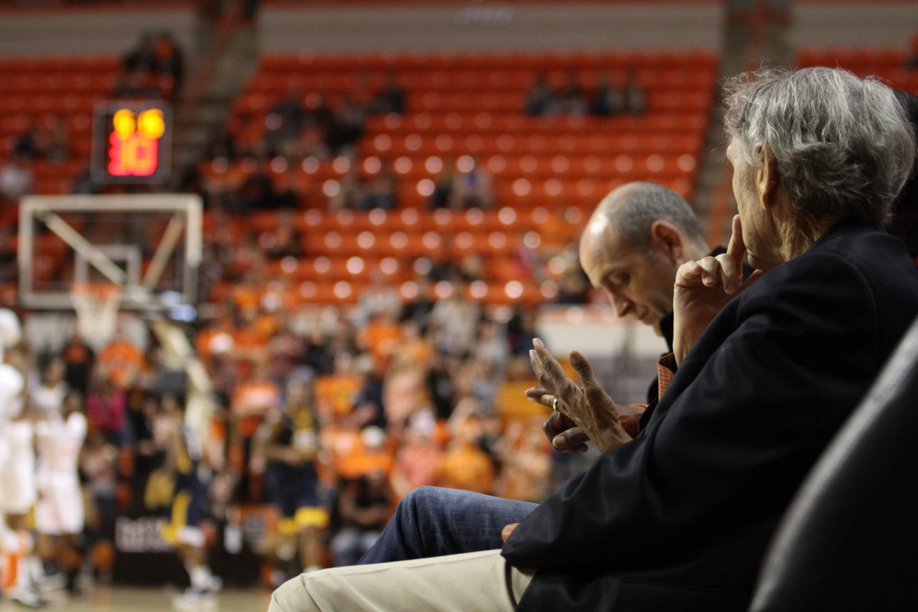 Sutton watches OSU men -- 2016